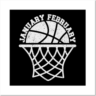 January February Basketball Posters and Art